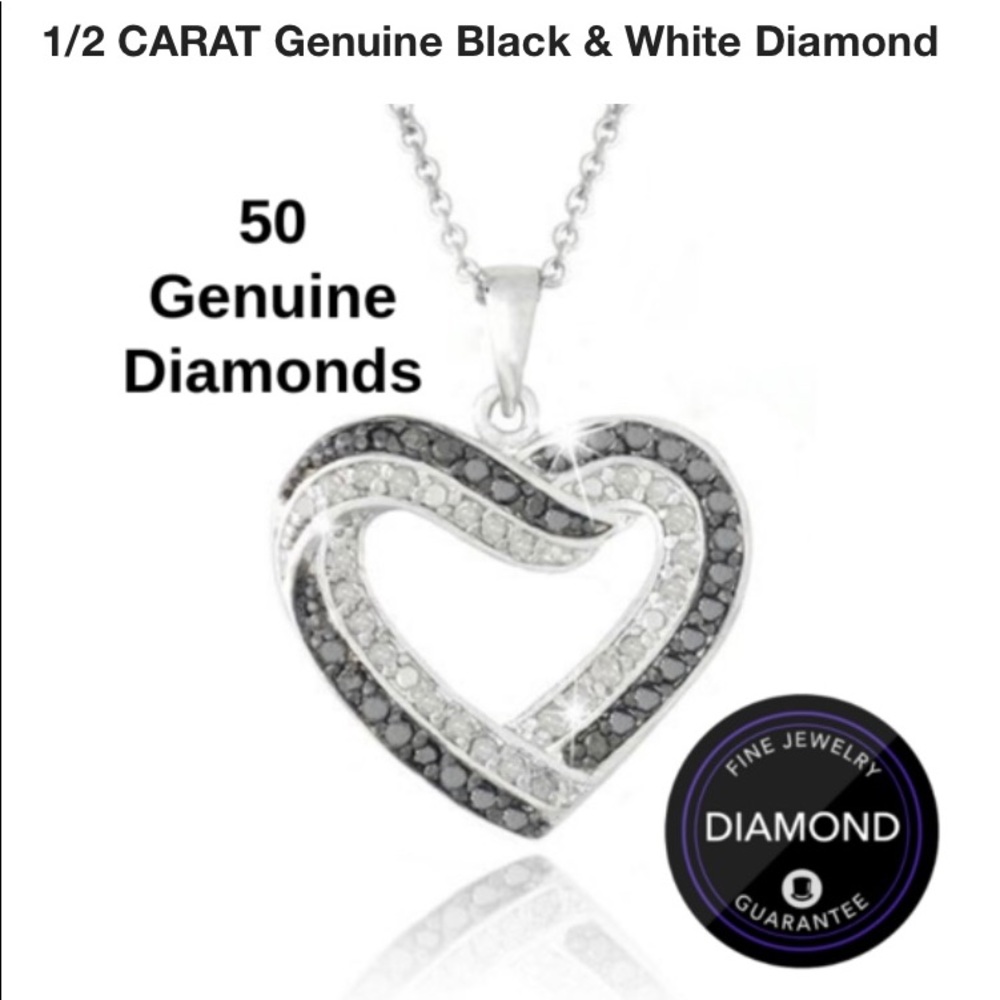 🖤 Ladies Beautiful Diamond Heart Necklace🖤